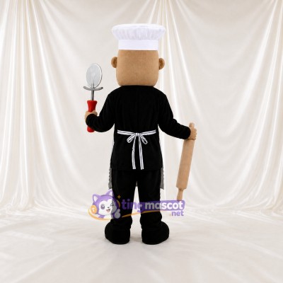 Chef blanc Costume de mascotte intégral pour adultes Événements gastronomiques