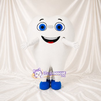 Dent en silhouette molaire Costume de mascotte intégral pour adultes Événements scolaires