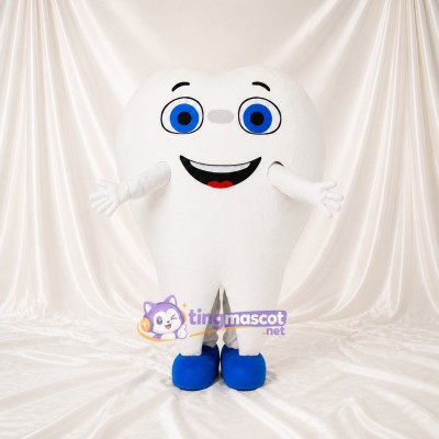 Molar Silhouette Tooth Mascot Costume Full Body for Adults School Events