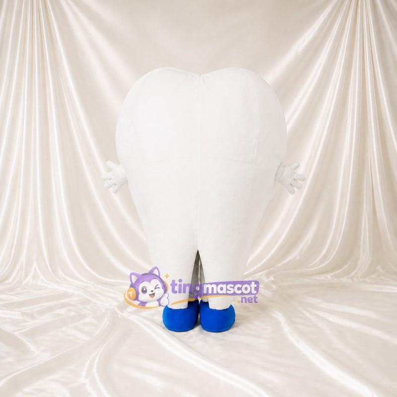 Molar Silhouette Tooth Mascot Costume Full Body for Adults School Events