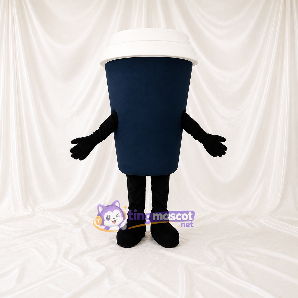 Tasse de voyage Navy Costume de mascotte intégral pour adultes Événements gastronomiques Tasse de voyage Navy Costume de mascotte intégral pour adultes Événements gastronomiques