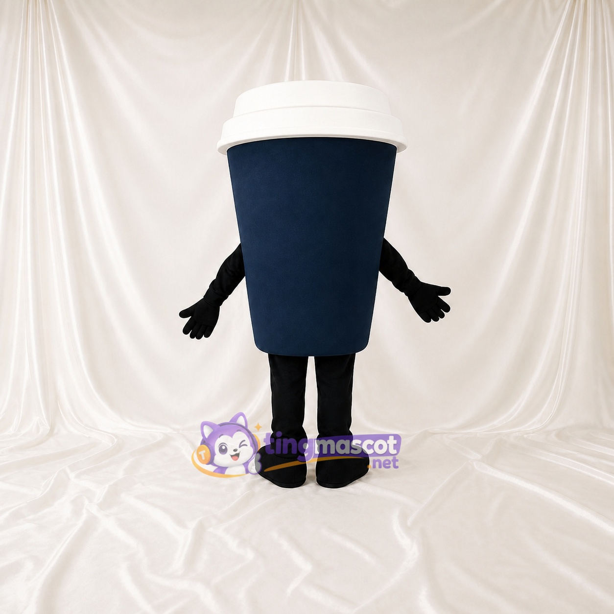 Tasse de voyage Navy Costume de mascotte intégral pour adultes Événements gastronomiques Tasse de voyage Navy Costume de mascotte intégral pour adultes Événements gastronomiques