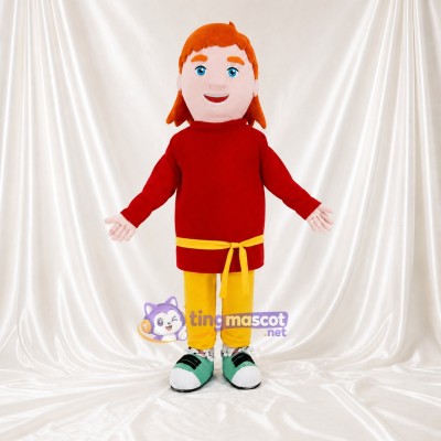 Young Woman Mascot Costume Full Body for Adults School Events