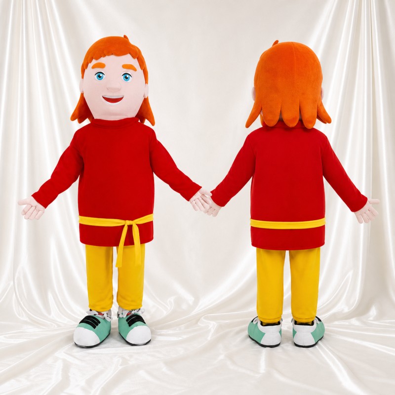 Young Woman Mascot Costume Full Body for Adults School Events