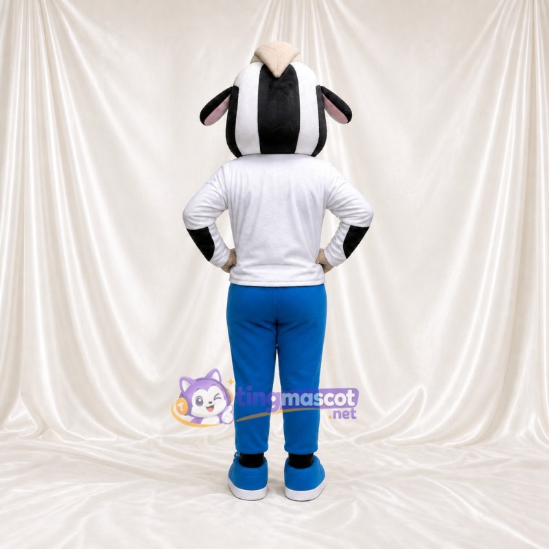 Casual Shirt Cow Mascot Costume Full Body for Adults School Events