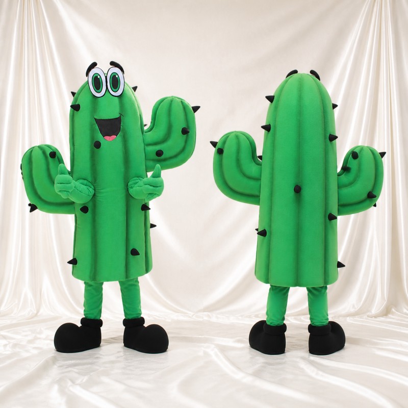 Cactus Mascot Costume Full Body for Adults School Events