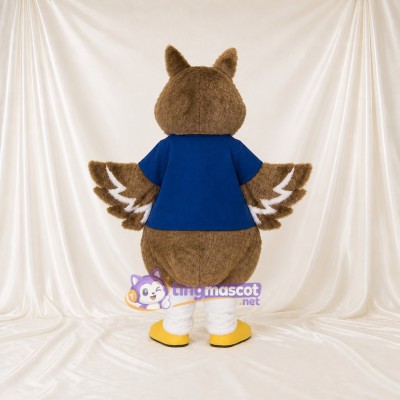 Brown Owl Mascot Costume Full Body for Adults School Events