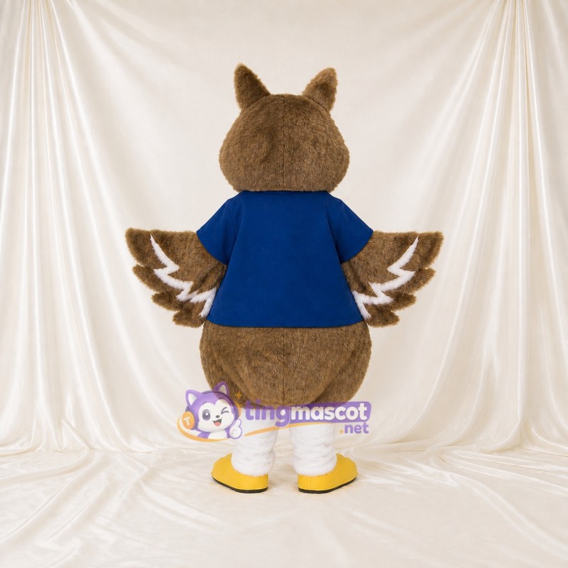 Brown Owl Mascot Costume Full Body for Adults School Events