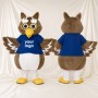 Brown Owl Mascot Costume Full Body for Adults School Events