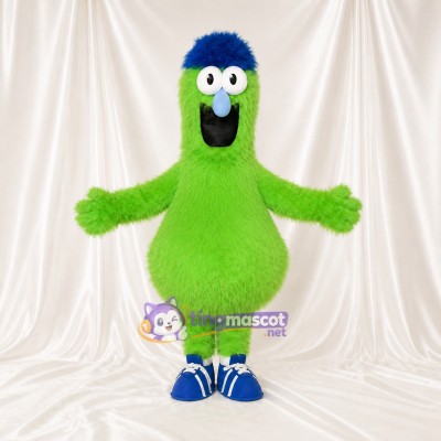 Lime Blue Bird Mascot Costume Full Body for Adults Sports Events