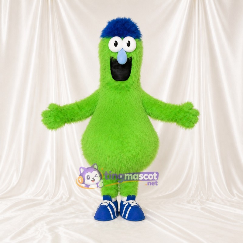 Lime Blue Bird Mascot Costume Full Body for Adults Sports Events