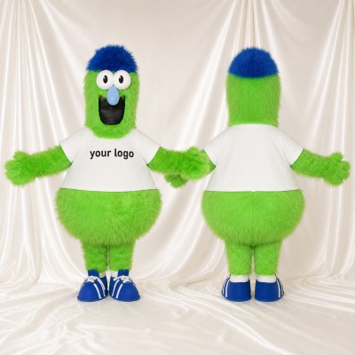 Lime Blue Bird Mascot Costume Full Body for Adults Sports Events