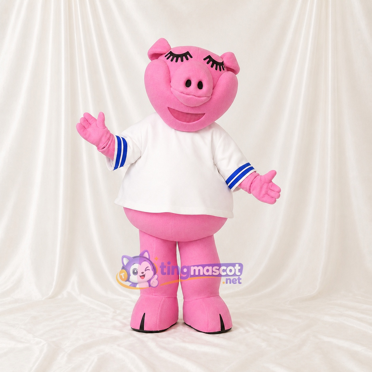 Cochon rose Costume de mascotte intégral pour adultes Événements gastronomiques Cochon rose Costume de mascotte intégral pour adultes Événements gastronomiques