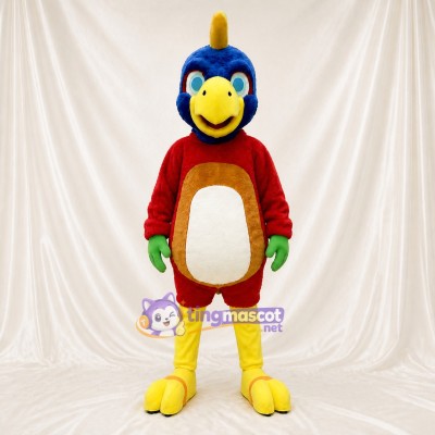 Red Parrot Mascot Costume Full Body for Adults Zoos