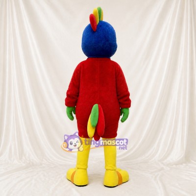 Red Parrot Mascot Costume Full Body for Adults Zoos