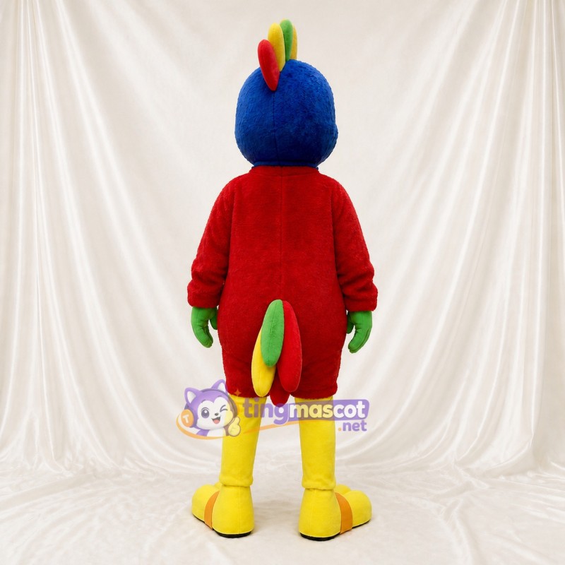 Red Parrot Mascot Costume Full Body for Adults Zoos