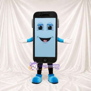 Smartphone Noir Costume de mascotte intégral pour adultes Événements technologiques
