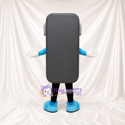 Black Smartphone Mascot Costume Full Body for Adults Tech Events