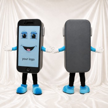 Smartphone Noir Costume de mascotte intégral pour adultes Événements technologiques
