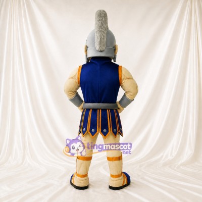 Blue Ancient Warrior Mascot Costume Full Body for Adults Museums