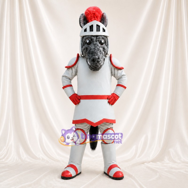 Chevalier Cheval Costume de mascotte intégral pour adultes Musées