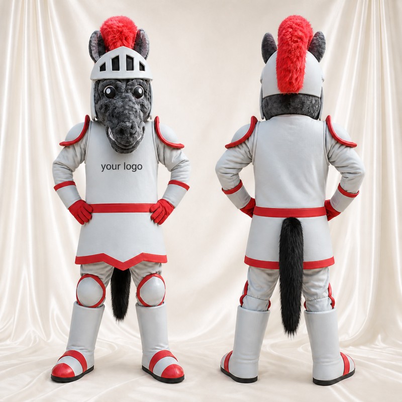 Chevalier Cheval Costume de mascotte intégral pour adultes Musées