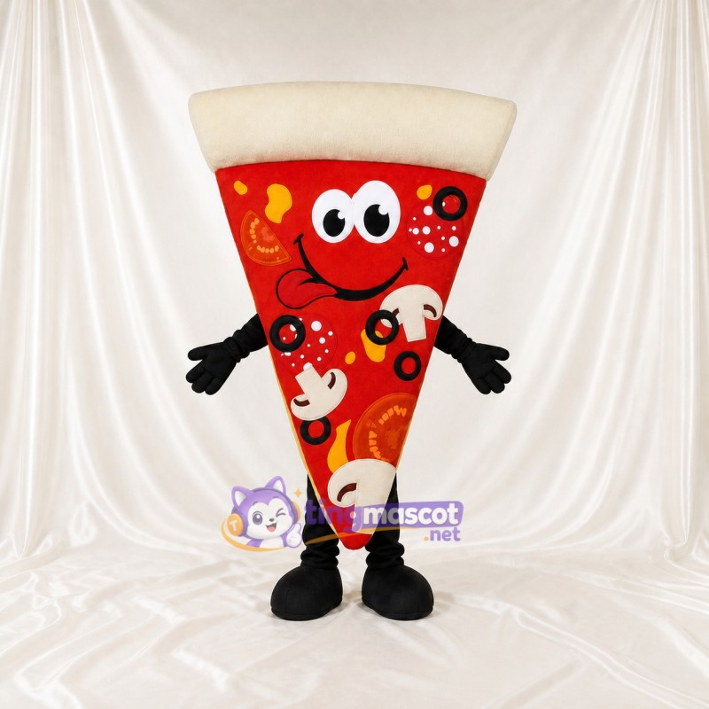 Red Pizza Slice Mascot Costume Full Body for Adults Food Events