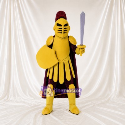 Helmet Sword Ancient Warrior Mascot Costume Full Body for Adults Museums