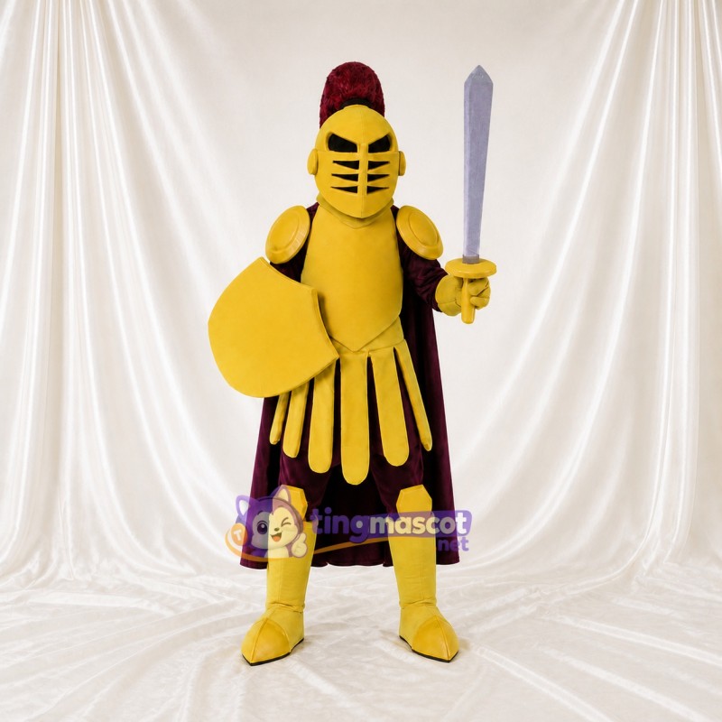 Helmet Sword Ancient Warrior Mascot Costume Full Body for Adults Museums
