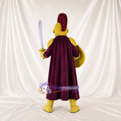 Helmet Sword Ancient Warrior Mascot Costume Full Body for Adults Museums