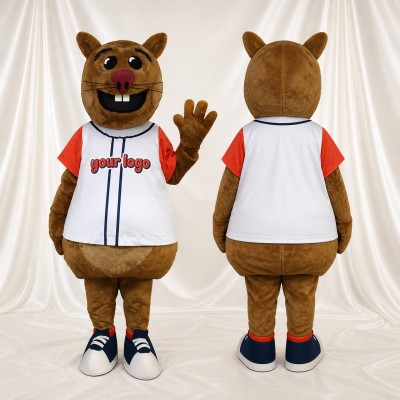Beaver Mascot Costume Full Body for Adults Sports Events