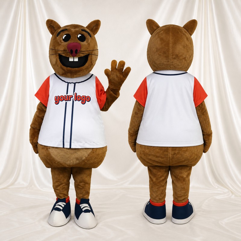Beaver Mascot Costume Full Body for Adults Sports Events