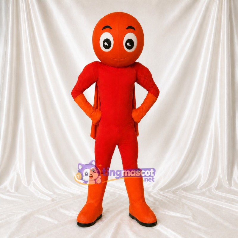 Red Superhero Mascot Costume Full Body for Adults Charity Events
