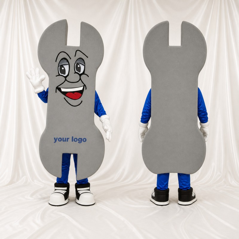 Wrench Mascot Costume Full Body for Adults Trade Shows