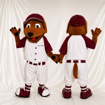 Baseball Uniform Dog Mascot Costume Full Body for Adults Sports Events