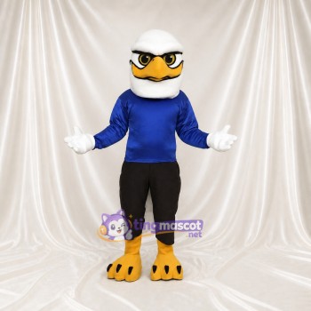 Blue Bald Eagle Mascot Costume Full Body for Adults Sports Events