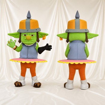 Goblin Warrior Mascot Costume Full Body for Adults Stage Events
