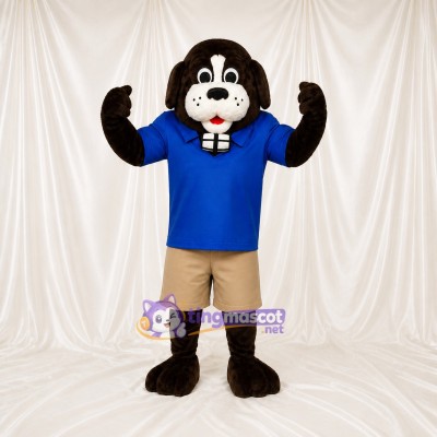 Chien brun foncé Costume de mascotte intégral pour adultes Événements sportifs