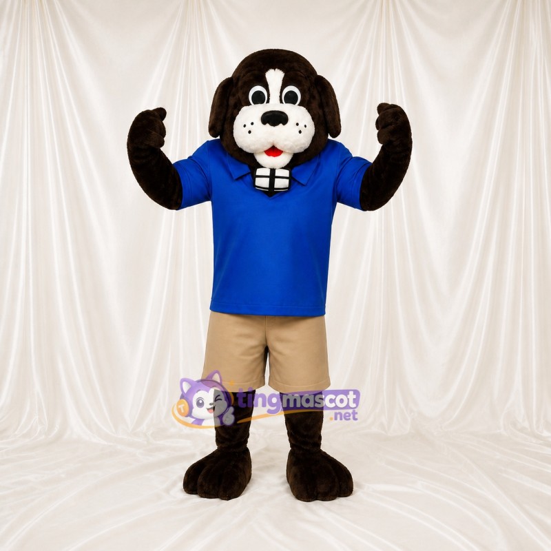 Chien brun foncé Costume de mascotte intégral pour adultes Événements sportifs