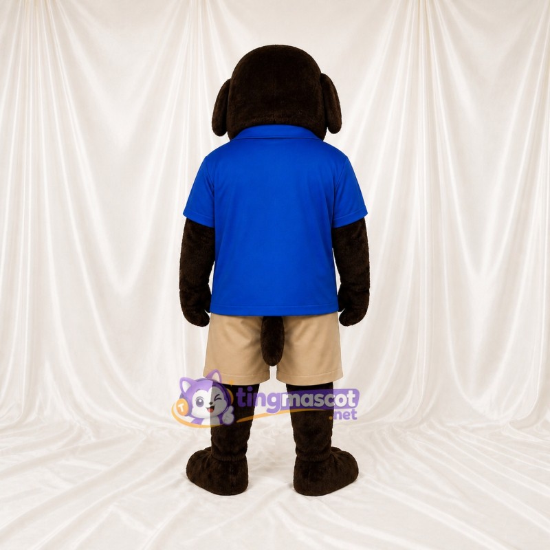 Chien brun foncé Costume de mascotte intégral pour adultes Événements sportifs