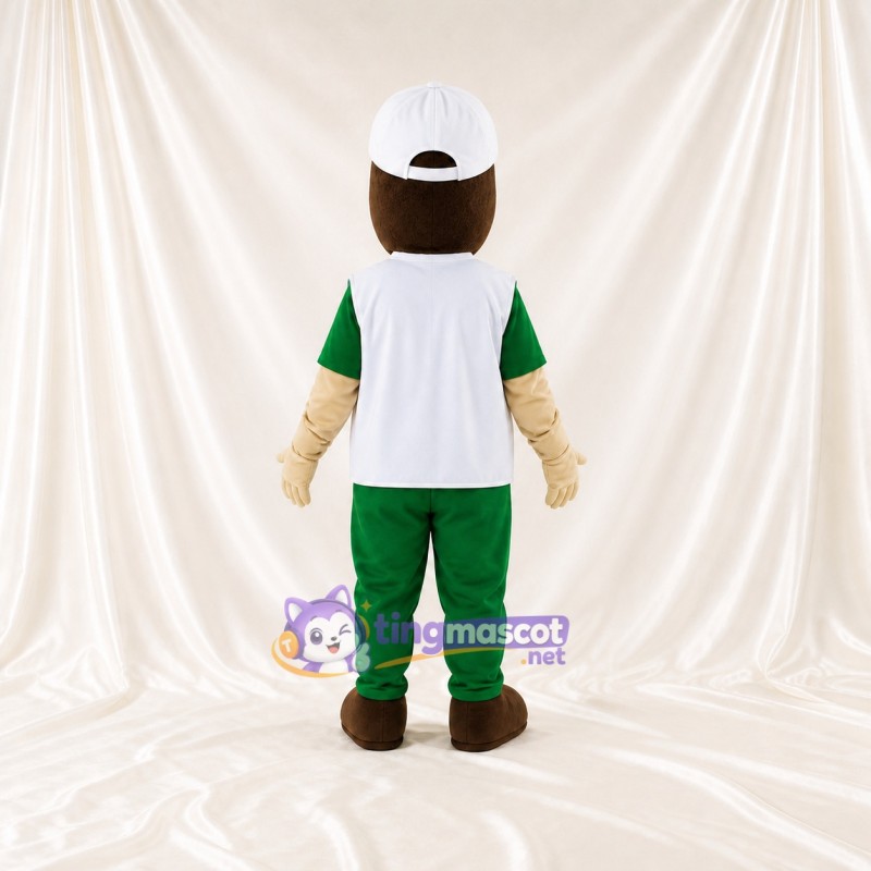 Green Service Worker Mascot Costume Full Body for Adults Promotions