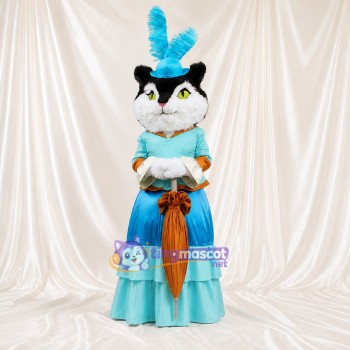 Cat Lady Mascot Costume Full Body for Adults Stage Events