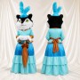 Cat Lady Mascot Costume Full Body for Adults Stage Events