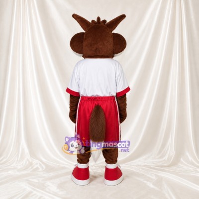 Brown Coyote Mascot Costume Full Body for Adults Sports Events