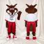 Brown Coyote Mascot Costume Full Body for Adults Sports Events