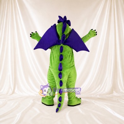Green Dragon Mascot Costume Full Body for Adults School Events