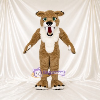 Cougar à poitrine blanche Costume de mascotte intégral pour adultes Événements sportifs