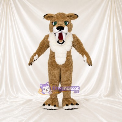 Cougar à poitrine blanche Costume de mascotte intégral pour adultes Événements sportifs