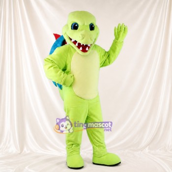 Dinosaure Bleu Citron Costume de mascotte intégral pour adultes Musées
