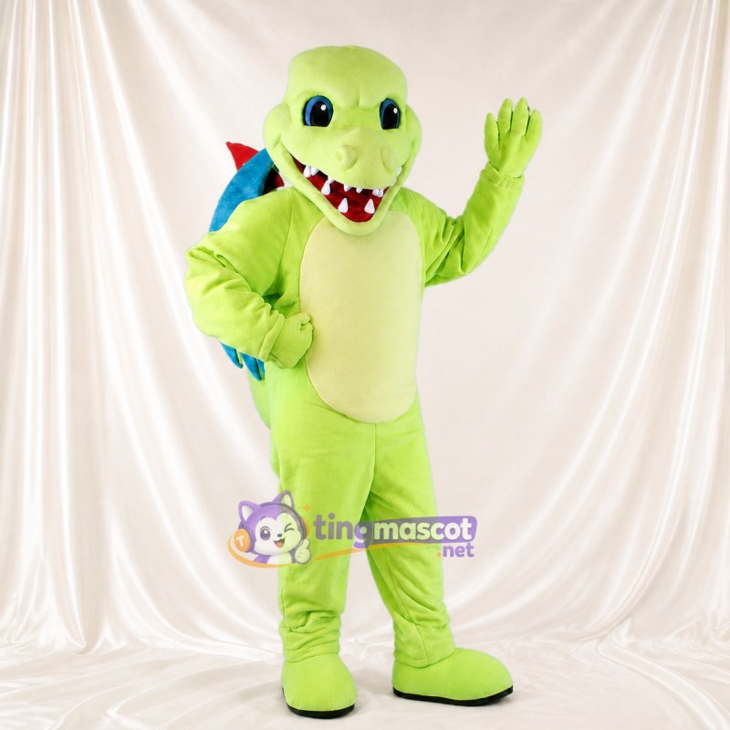 Dinosaure Bleu Citron Costume de mascotte intégral pour adultes Musées